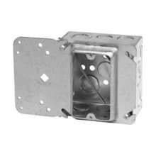 TP36403PF Pre-Fabricated Outlet Box, Steel, 38.3 cu-in Capacity, 2 Gangs, 4 in H x 4 in W x 2-1/8 in D