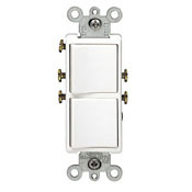 5634-T Decora Dual Grounding Combination Switch, 15 A, 120/277 V AC, 1 Poles