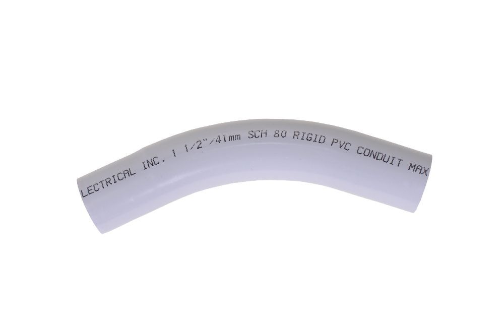 068814 Scepter Spigot Standard Radius Conduit Elbow, 1-1/2 in Trade, 45 deg, PVC