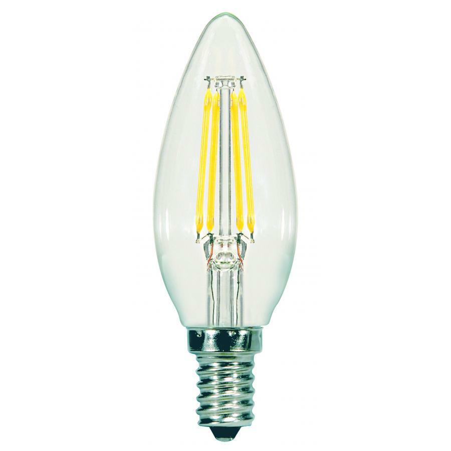 S9960 Dimmable LED Lamp, 6 W, 60 W Incandescent Equivalent, E12 Lamp, C11 Shape, 500 Lumens