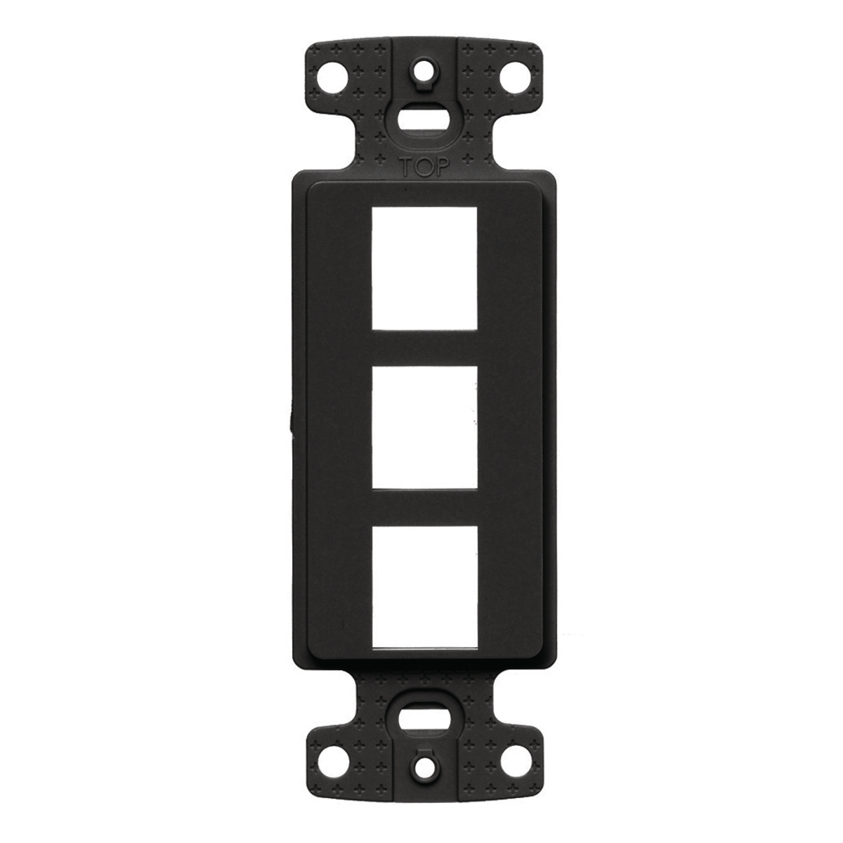 NS613BK Standard Decorator Keystone Frame, 1 Gangs, 3 Ports, High-Impact Thermoplastic, Black