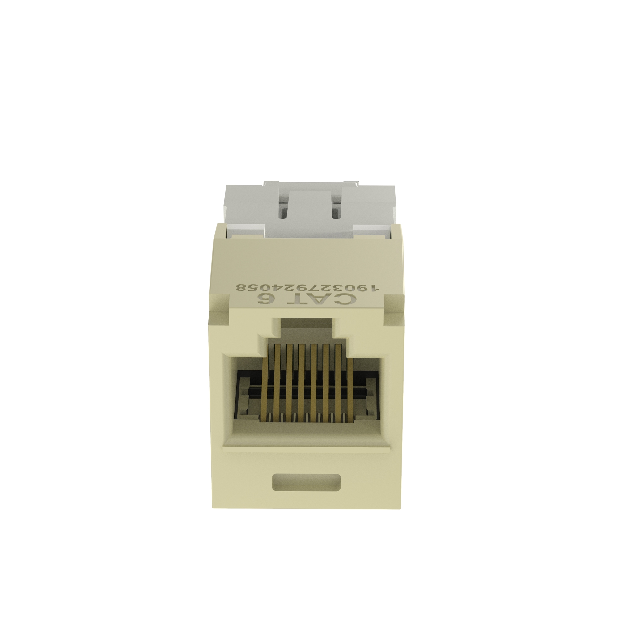 CJ688TGEI PanNet TX6 Plus 8-Position 8-Wire Universal TG Style Unshielded Jack Module, Cat 6 RJ45/Mini-Com Module, Surface Mount, 1 Port, ABS/Polycarbonate, Electric Ivory
