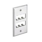 Faceplate, 6 Port, Single Gang, Stainles
