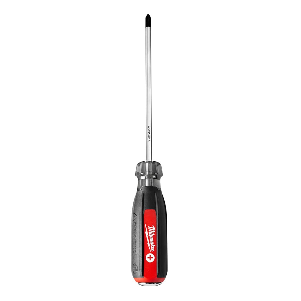 48-22-2815 Screwdriver, #2 Phillips Point, 14 in OAL, Plastic/Rubber Handle
