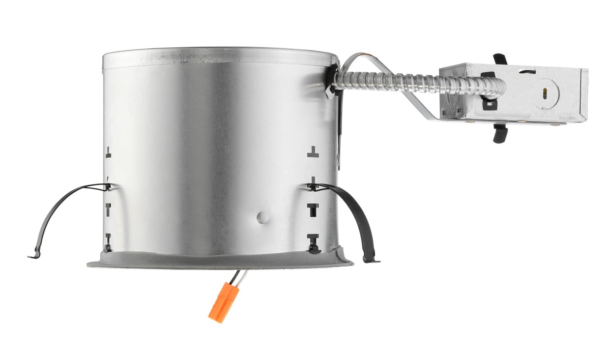 QC6R W G J6 Quick Connect 6 inch LED Remodel Recessed Downlight Housing with Push-In Connectors and Gasket
