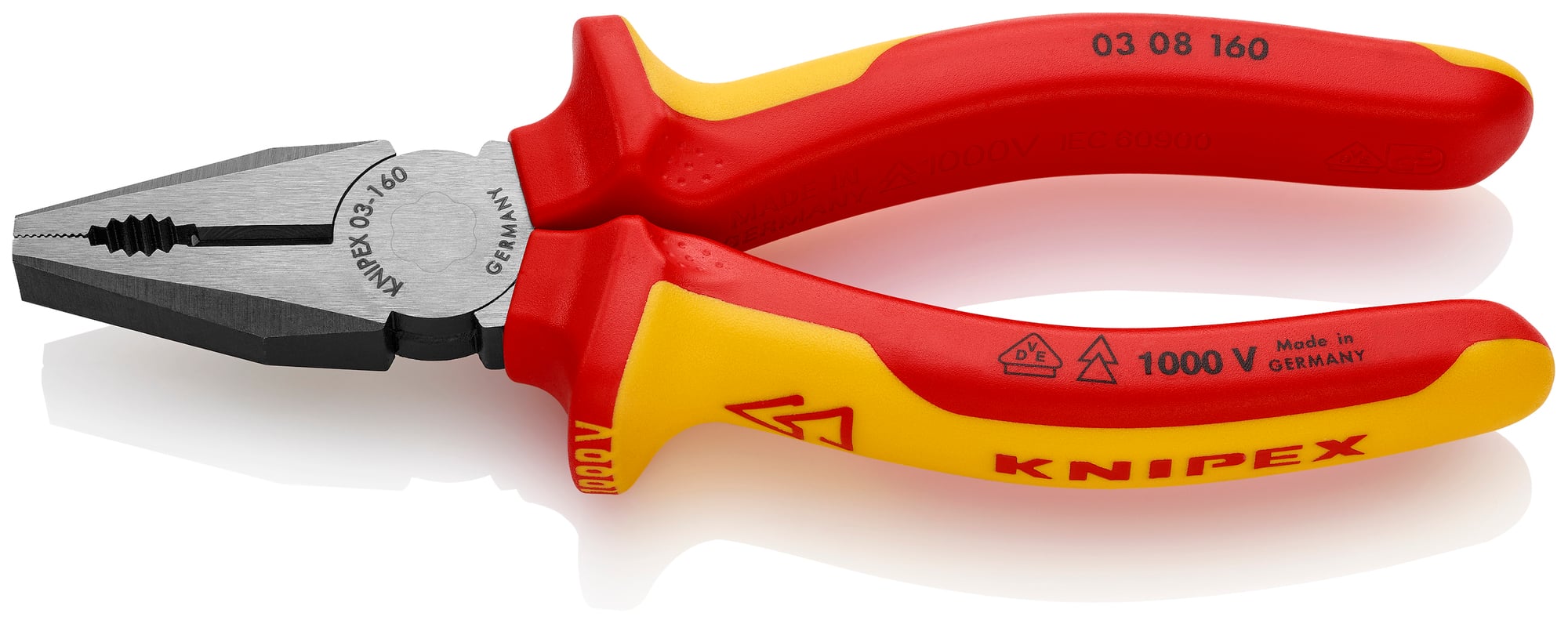 Combination Pliers-1000V Insulated, 6 1/4 in., Multi-Component, ASTM