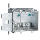 Single Gang Adjustable Wall Box, 38 Cubic Inches, 3.28 Inches Long x 4.01 Inches Wide x 3.52 Inches Deep, 1/2 Inch Knockouts, Pre-Galvanized Steel, For use with 4 Inch Square Boxes, pack of 3, for Retail