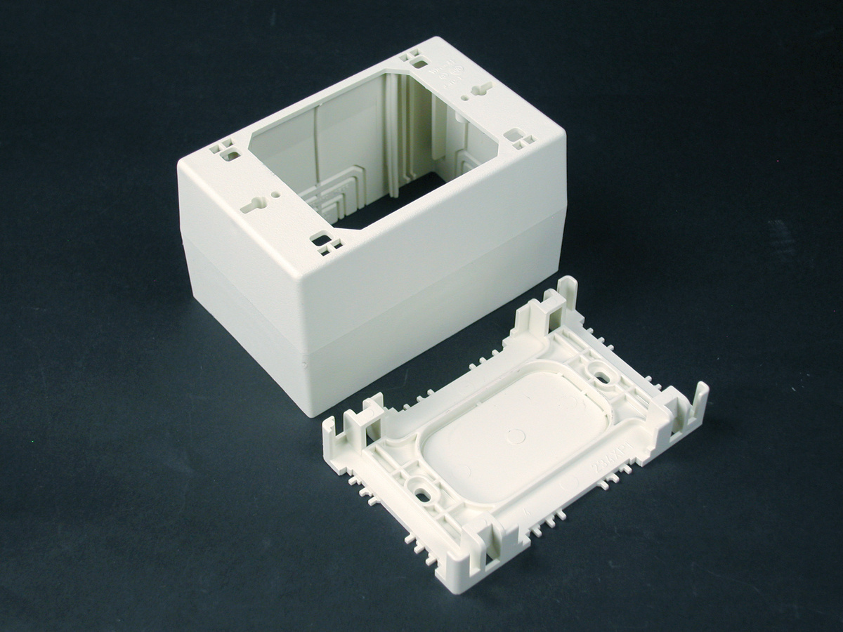 NM2044-FW 1-Channel Extra Deep Non-Metallic Device Box, 4-3/4 in L x 3 in W, Fog White