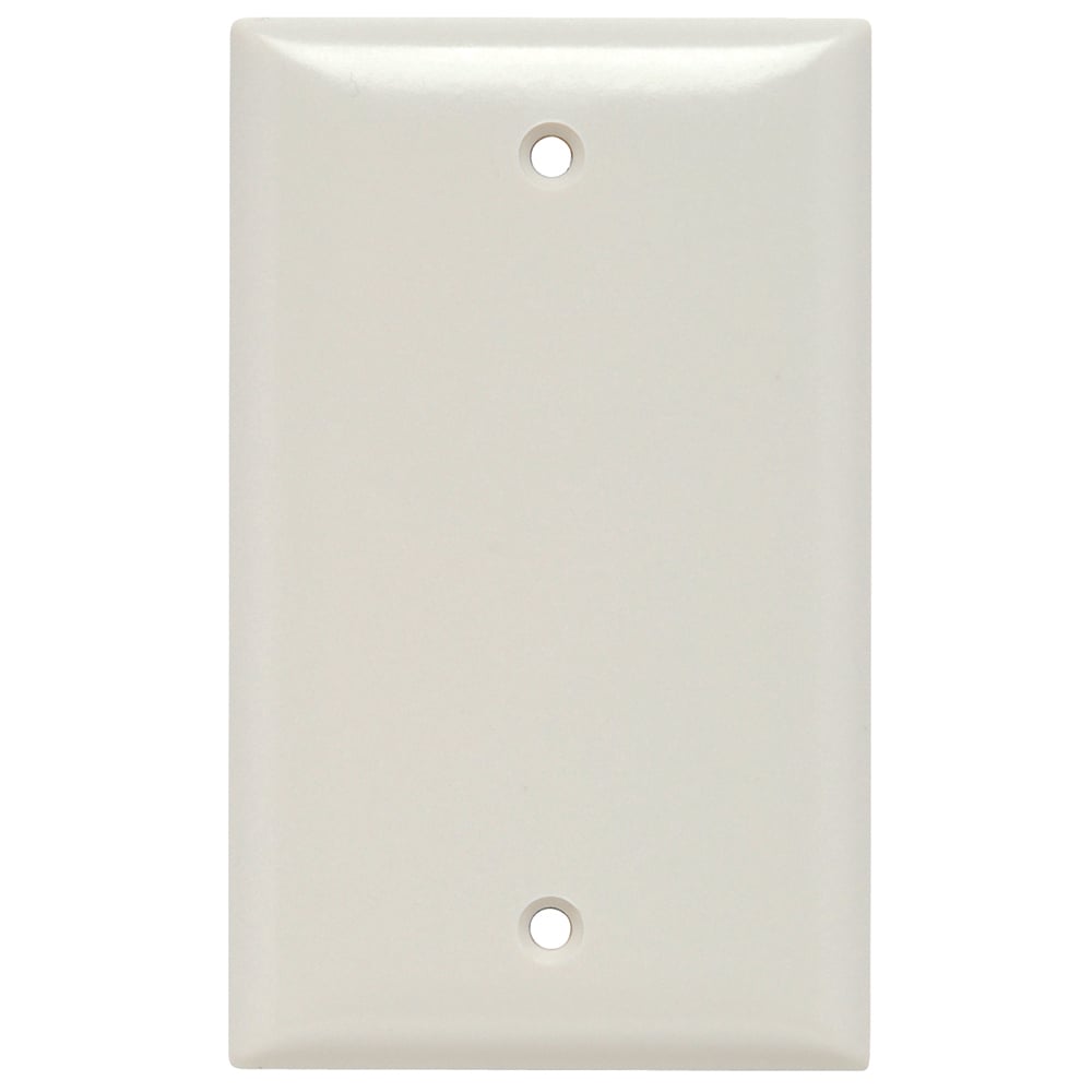 SP13LA 1-Gang Thermoset Wall Plate, Blank, Box Mounted, Light Almond