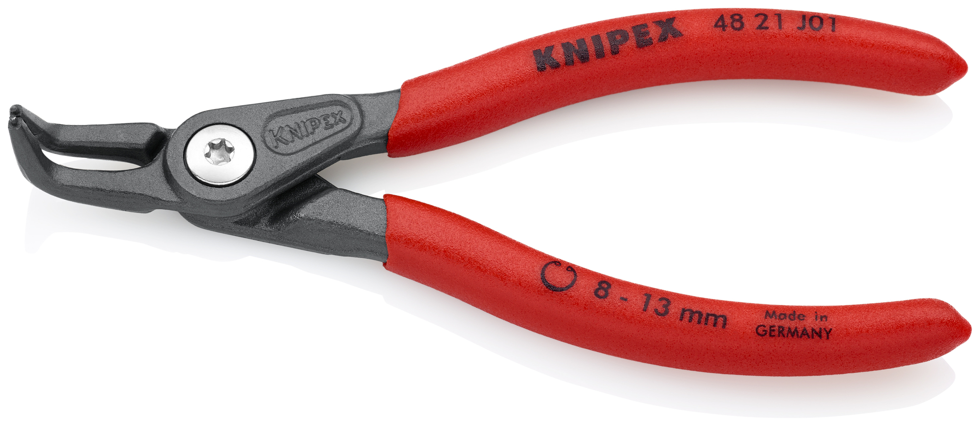 Internal 90° Angled Precision Snap Ring Pliers, 5 1/4 in., Non-slip plastic, 1/32 in. Tips, Bulk