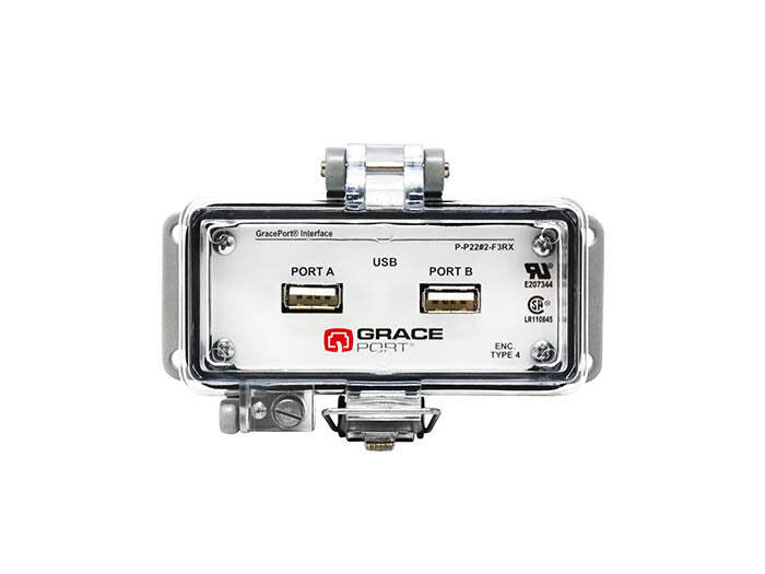 Panel Interface Connector with USB Type A/F to USB Type A/F [Qty 2], Panel Mount Housing (4.45 in x 1.72 in), UL Type 4, No Power Option