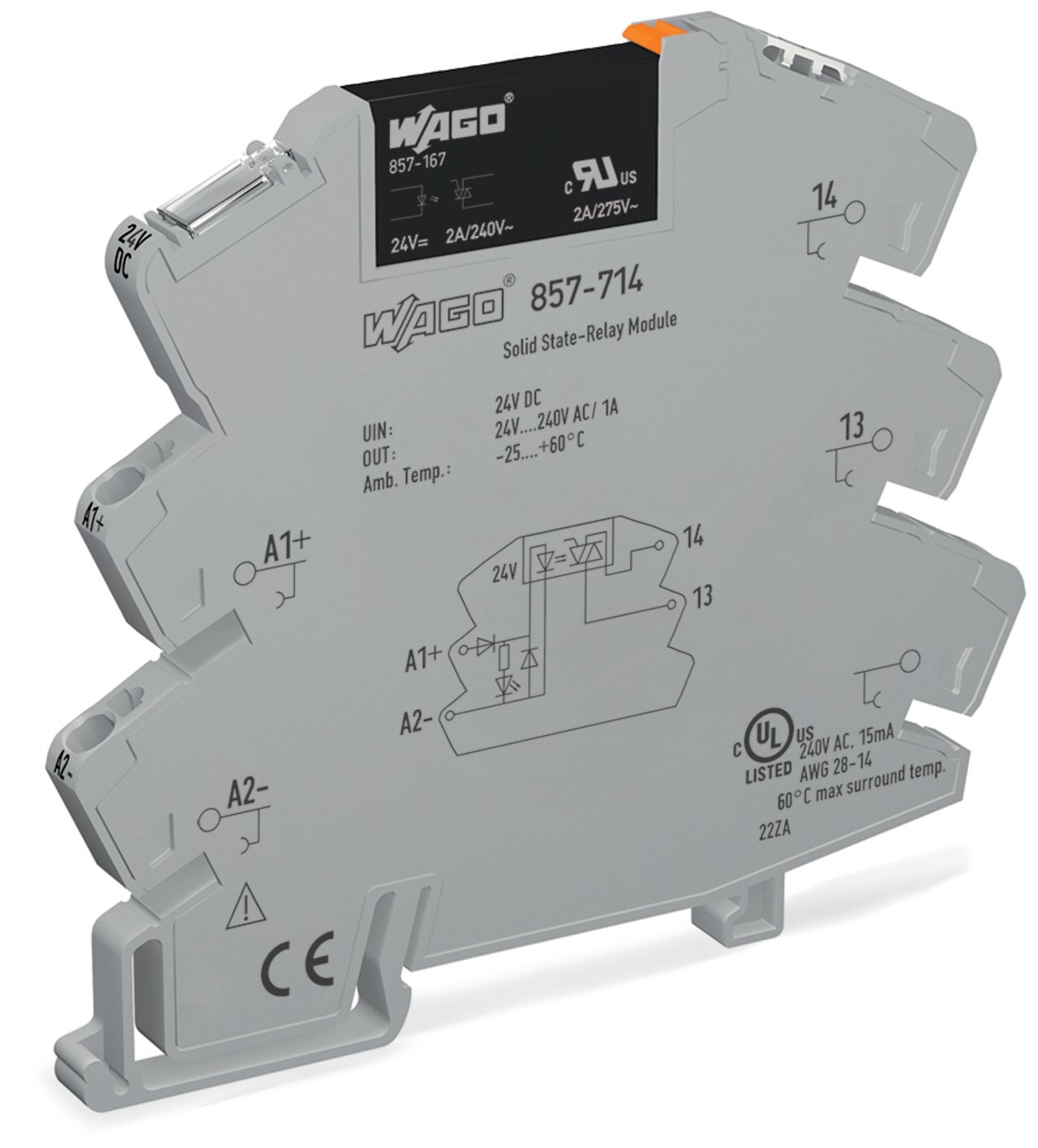 857-714 Solid-State Relay Module, 24 V DC, 2 A