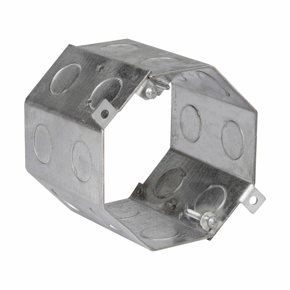 TP634 TP Series Welded Octagon Concrete Box, Steel, 43 cu-in Capacity, 4 in Dia x 2-1/2 in D