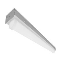 LS1-10S-UNV-50 Dimmable High Output Linear Strip Light Fixture, LED Lamp, 25.6 W Fixture, 120 to 277 V AC, White Powder Coated Housing