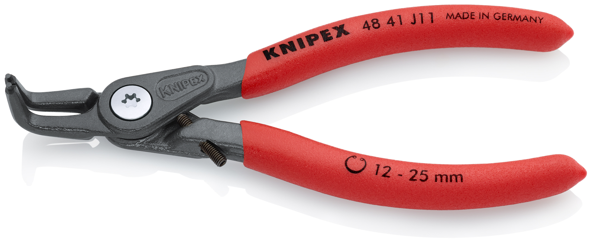 Internal 90° Angled Precision Snap Ring Pliers-Limiter, 5 1/4 in., Non-slip plastic, 3/64 in. Tips