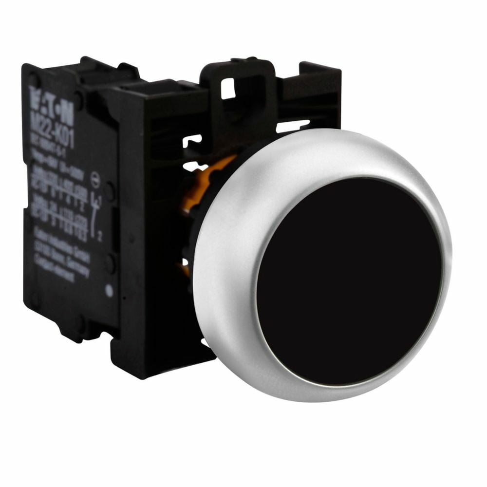 M22-D-S-K11 RMQ-Titan Modular Non-Illuminated Pushbutton, 22.5 mm, 1NO-1NC Contact, Black