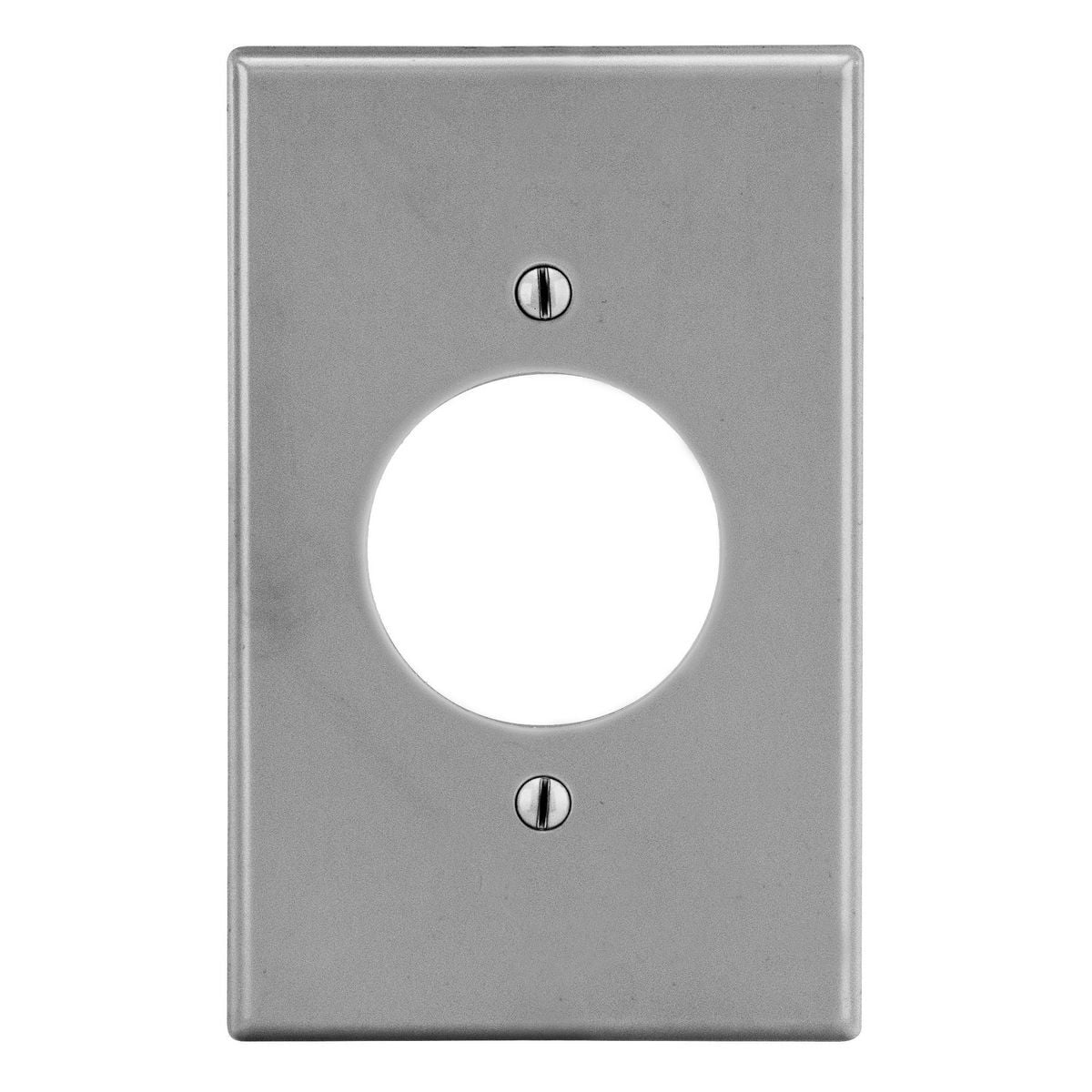 P720GY Non-Metallic Standard Wall Plate, 1 Gangs, 2.88 in W x 4.63 in H, Polycarbonate Thermoplastic, Gray