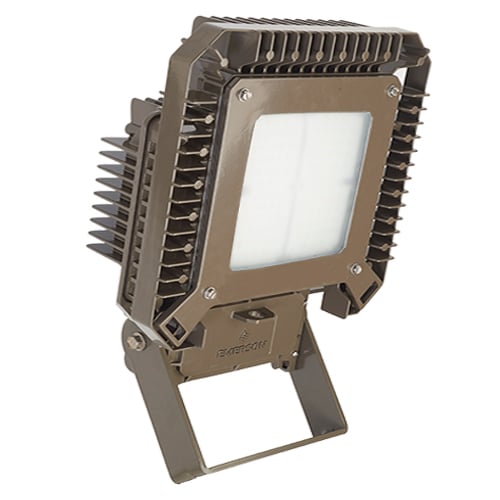 AMLGL7CF6BUF Areamaster Enclosed Fused Gasketed Floodlight Fixture, LED Lamp, 110 W Fixture, 120/277 VAC, 170/300 VDC, Architectural Bronze Polyester Coated Housing