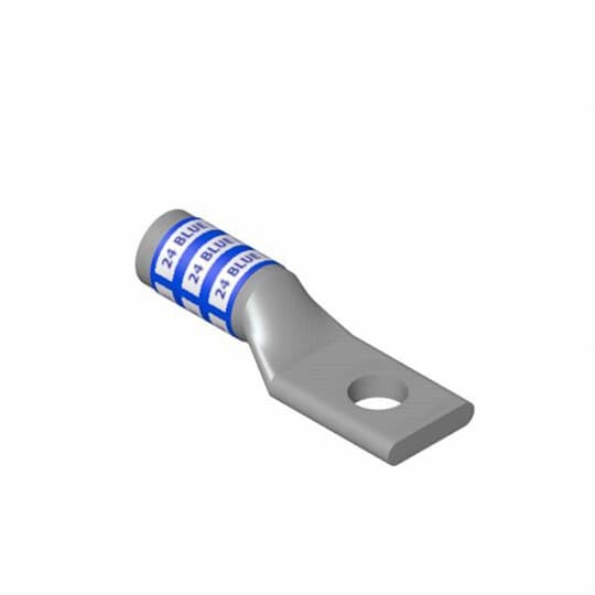 60184 Color-Keyed 1-Hole Non-Insulated Compression Lug Connector, 1000 kcmil Solid Aluminum/Copper Conductor, Die Code: 140H, 5/8 in Stud, Aluminum