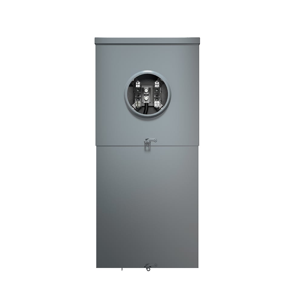 LP820-RMC Meter-Load Center Combo With Main Breaker, 120/240 VAC, 200 A, 1 Phase, NEMA 3R Enclosure