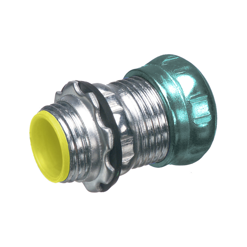 827ART Concrete/Raintight Compression Connector With Insulated Throat, 3 in Trade, For Use With EMT Conduit, Steel