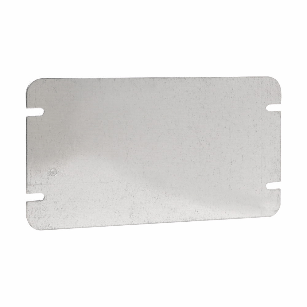 TP804 Flat Welded Box Cover, 10-5/8 in L x 4-1/4 in W, Blank Cover, Steel