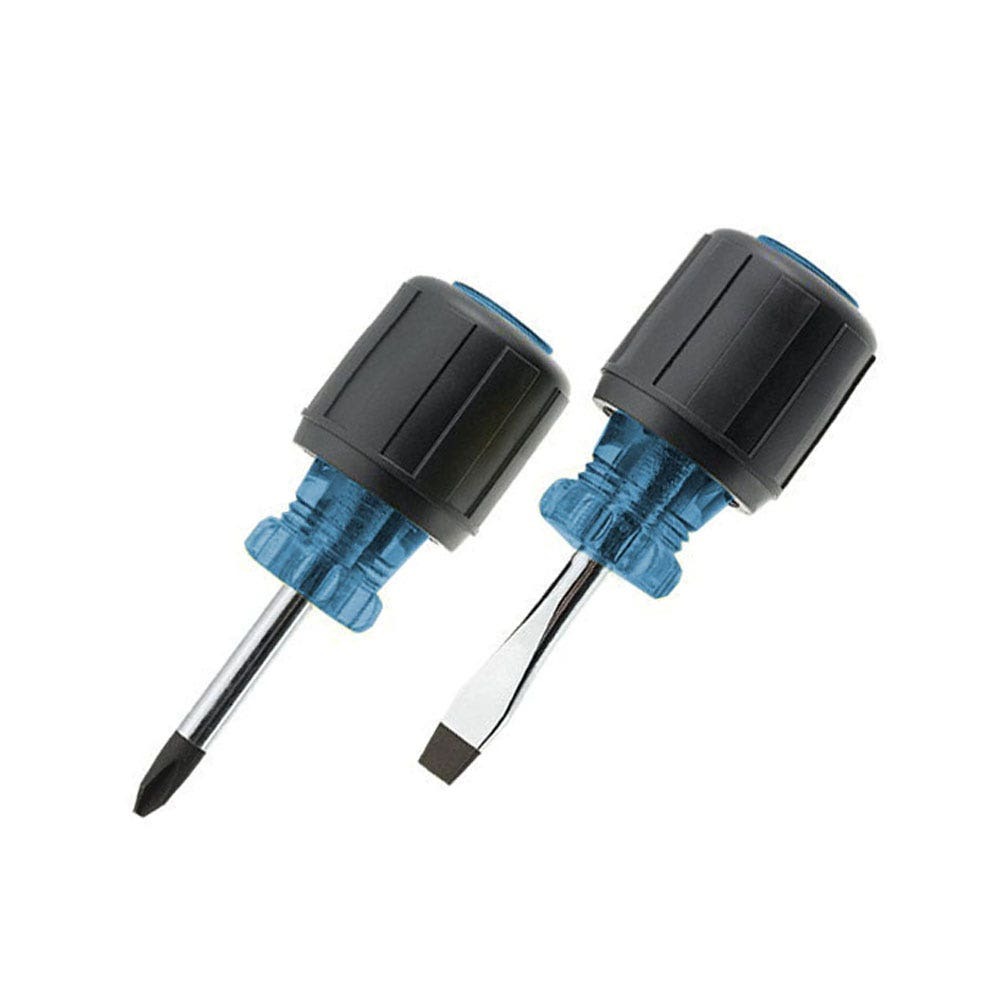 35-1300 Stubby Screwdriver Set, 2 Pieces, Nickel Chrome