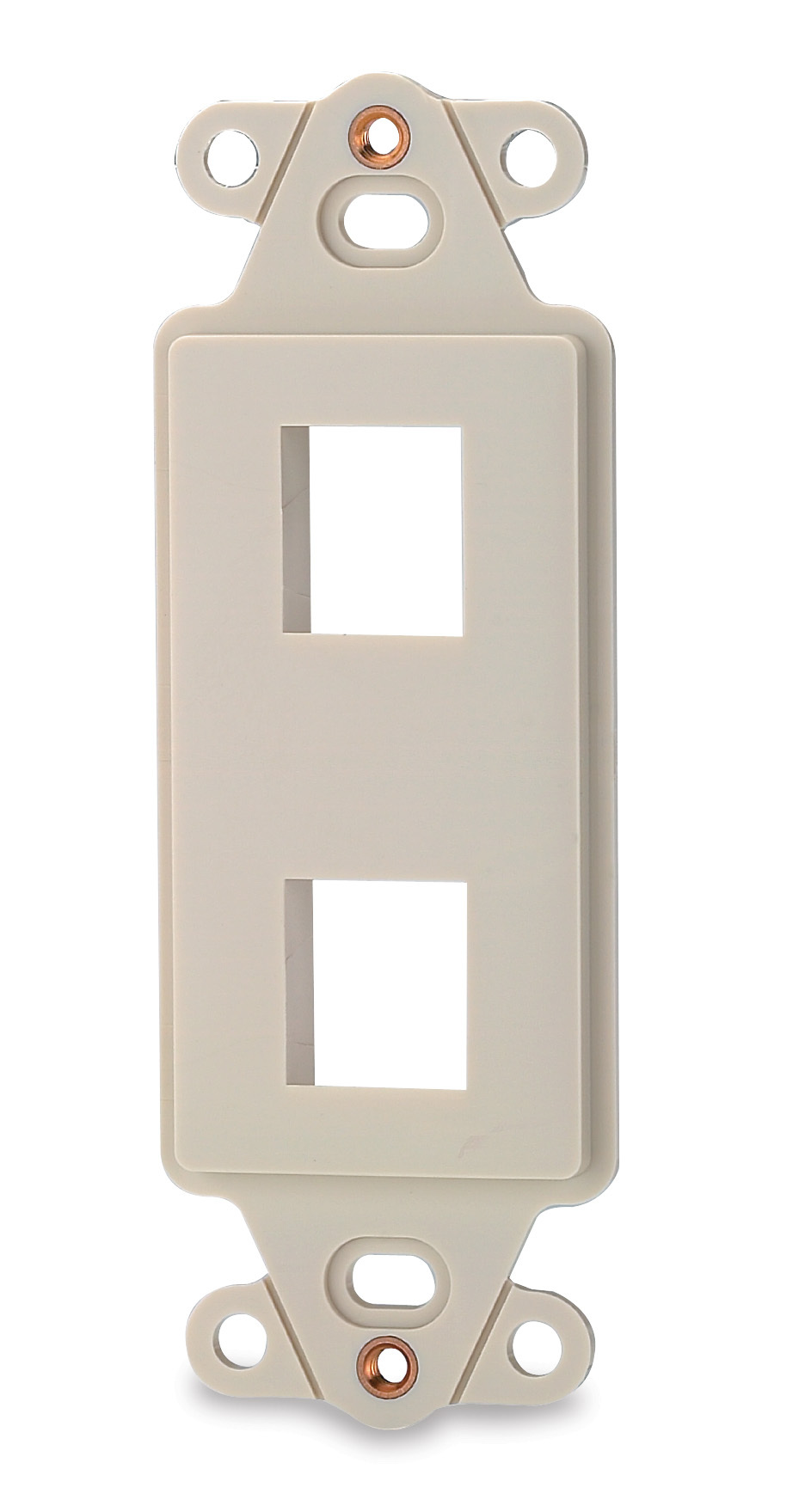 2-Port Decora Style Keystone Adapter, Light Ivory