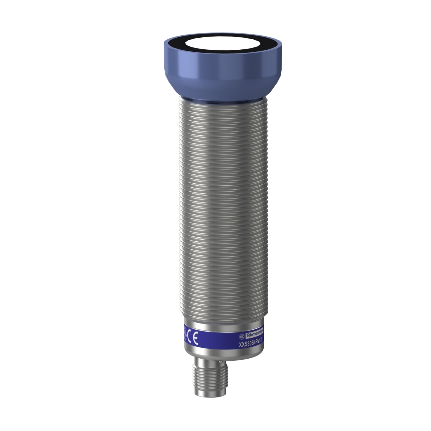 XXS30S4PM12 OsiSense XX Cylindrical Straight Sensor, Ultrasonic, PNP Output, 1NO-1NC Contact, 12 to 24 V DC