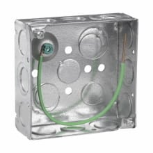 TP404PF TP Welded Outlet Box, Steel, 22 cu-in Capacity, (16) Knockouts, 4 in H x 4 in W x 2-1/2 in D