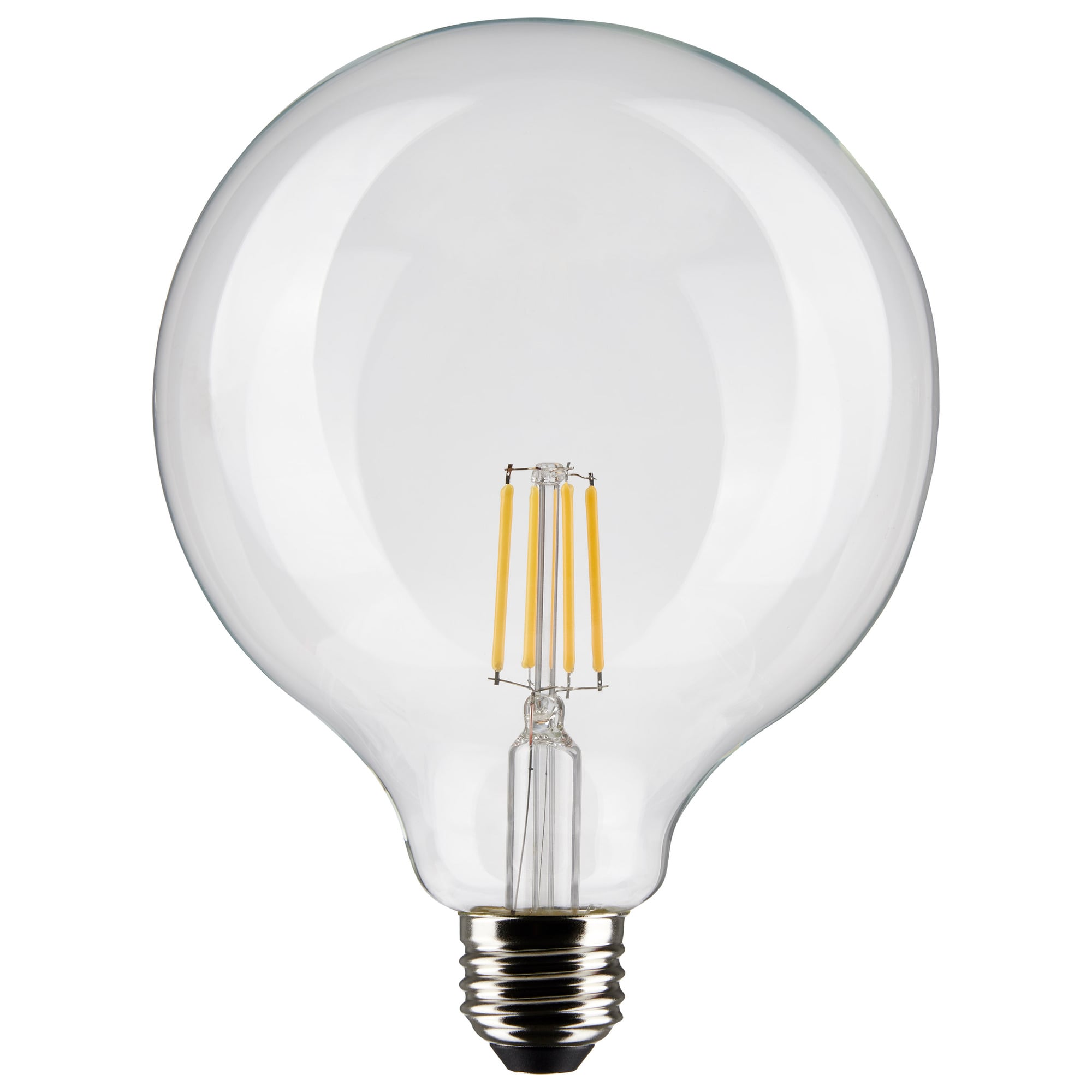 S21252 Dimmable Light Bulb, 6 W, 60 W Incandescent Equivalent, E26 Lamp Base, G40 Shape, 500 Lumens