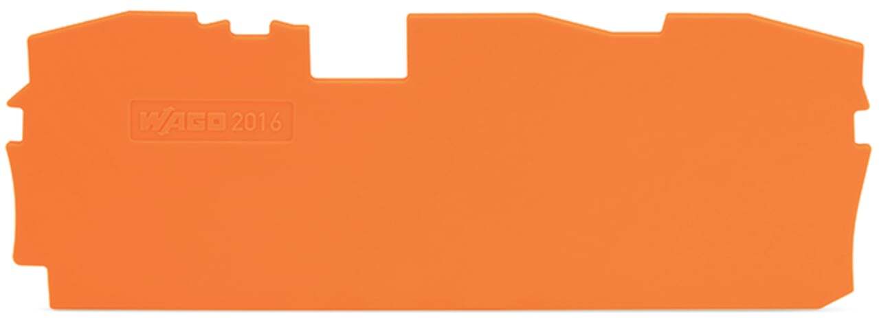 2016-1392 End Intermediate Plate, For Use With Rail Mounted Terminal Block, Orange