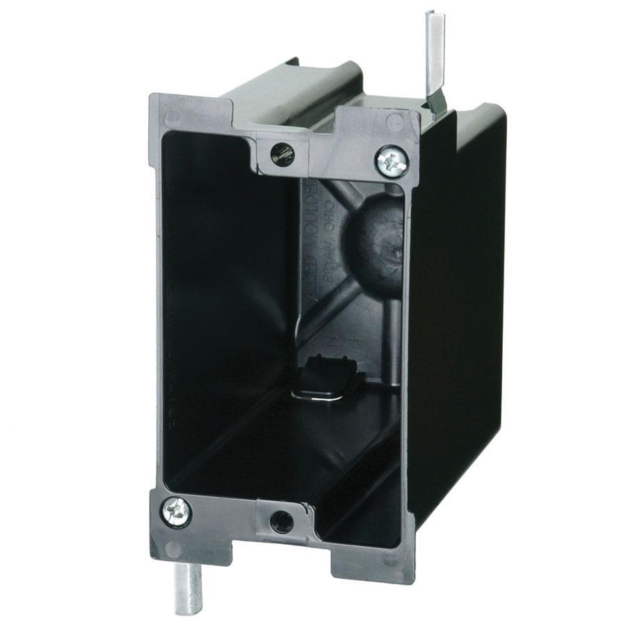 FlexBox; 1-Gang Switch/Outlet Box; 3-3/4 Inch Depth, Thermoplastic, 22.5 Cubic-Inch, Black