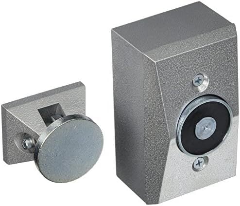 1508-AQN5 Electromagnetic Heavy Duty Door Holder, 4-1/2 in H x 2-3/4 in W, Wall Mount, Die Cast Metal, Silver