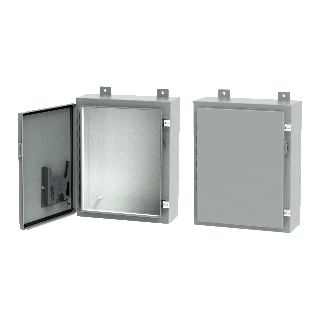 A201206LP A12 Medium Enclosure, 20 in L x 12 in W x 6 in D, NEMA 12/IP65 NEMA Rating, Steel