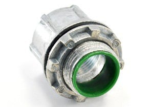 152-DC Bridgeport Concretetight Conduit Hub, 3/4 in, For Use With IMC/Rigid Aluminum and Steel Conduit, Die Cast Zinc, Ball Burnished/Mirror Smooth