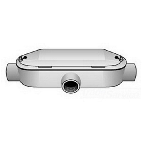T8X-150MG Type T Mogul Conduit Body, 1-1/2 in Hub, 93 cu-in Capacity, Malleable Iron, Hot Dipped Galvanized