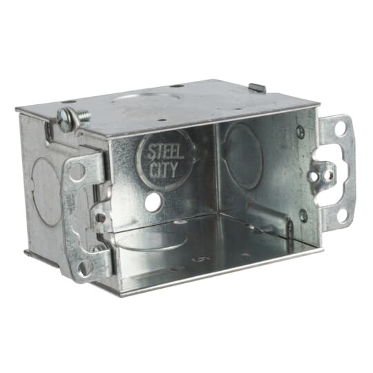 52-TB Steel City Switch Boxes, Galvanized Steel, 12.5 cu-in Capacity, 2 in W x 2-1/2 in D x 3 in L