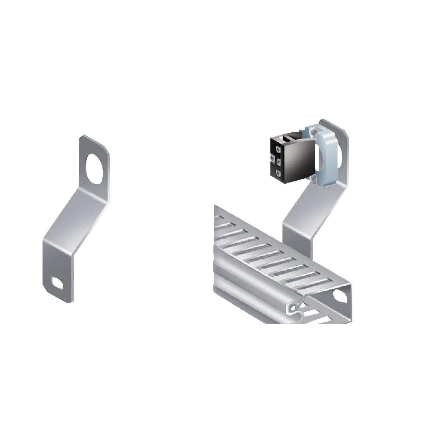 NSYSPCP Cable Duct Support, For Use With Thalassa PLA, PLM, Harmony XB4, XB5, Spacial SBM, S3D, S3CM, CRN Enclosures and Thalassa PLS Insulating Modular Box, Steel