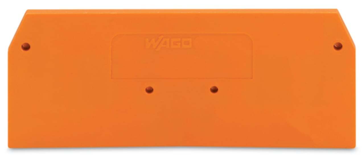279-339 End and Intermediate Plate, For Use With Rail Mounted, Polyamide, Orange