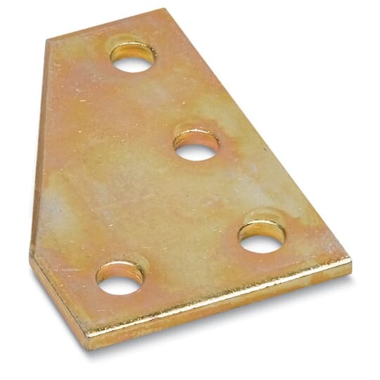 B-964 Kindorf 4-Hole Plate Connector, 4-1/2 in L x 3 in W, For Use With Modular Metal Framing System, Steel, Galv-Krom