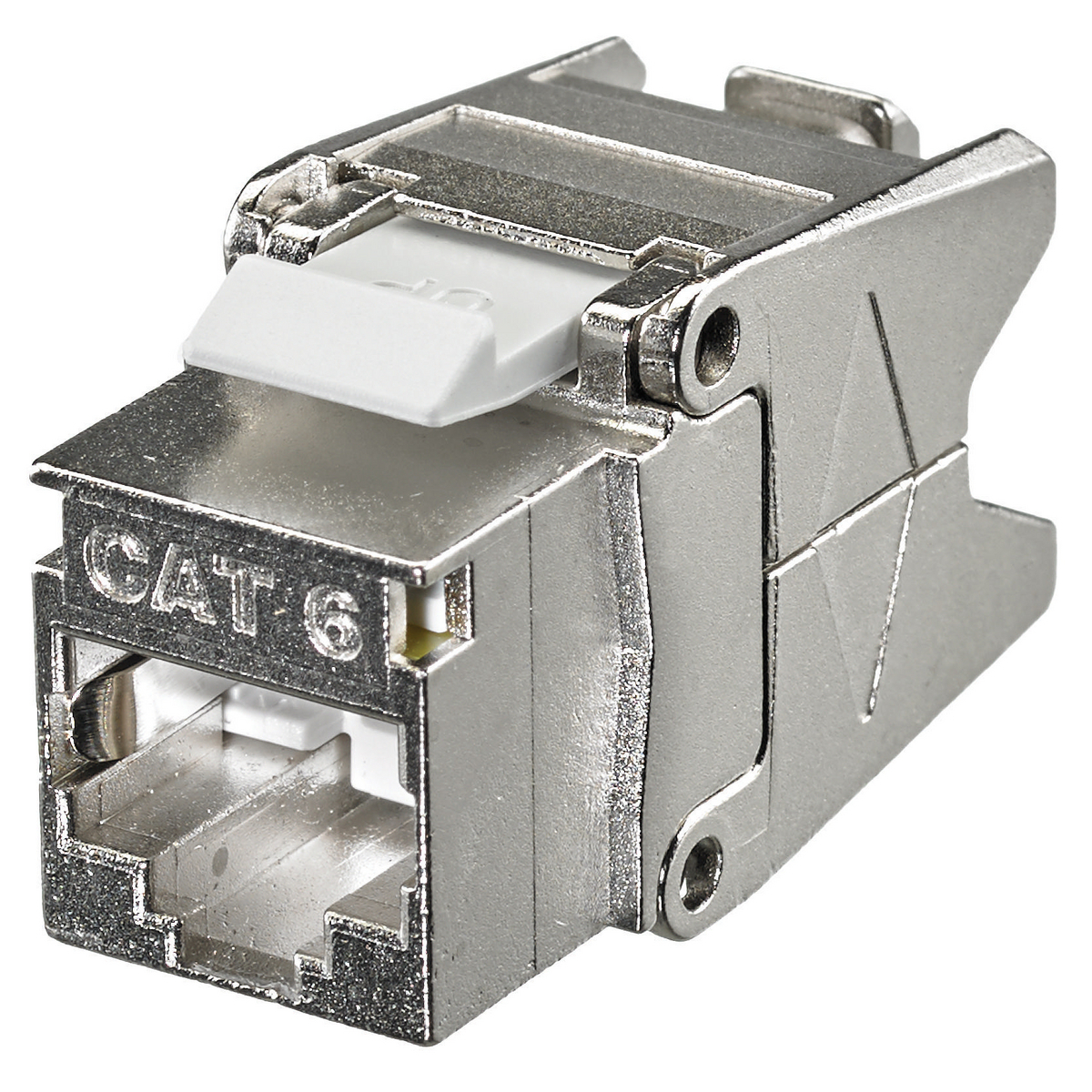 SJ624 Shielded Standard Universal Jack, Cat 6 Module, Die Cast Zinc, Black