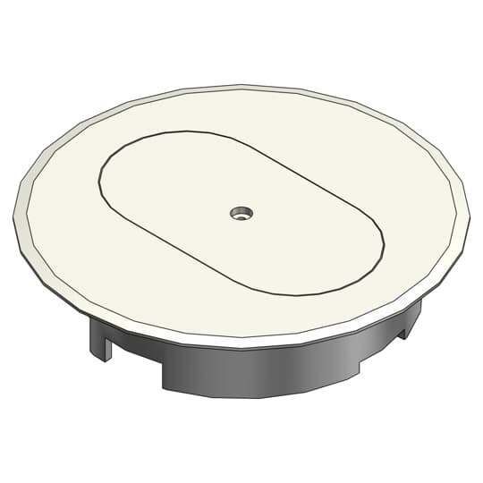 E97DSI Carlon Non-Metallic Floor Box Cover, 5.69 in Dia, Thermoplastic