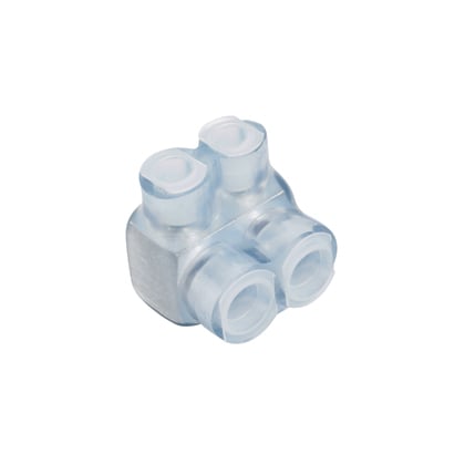 PCSB350-2S-4Y Pan-Lug 1-Sided 2-Port Multi-Tap Mechanical Connector, 10 AWG to 350 kcmil Stranded Aluminum/Copper/Stranded Conductor, Screw Installation, Aluminum/PVC