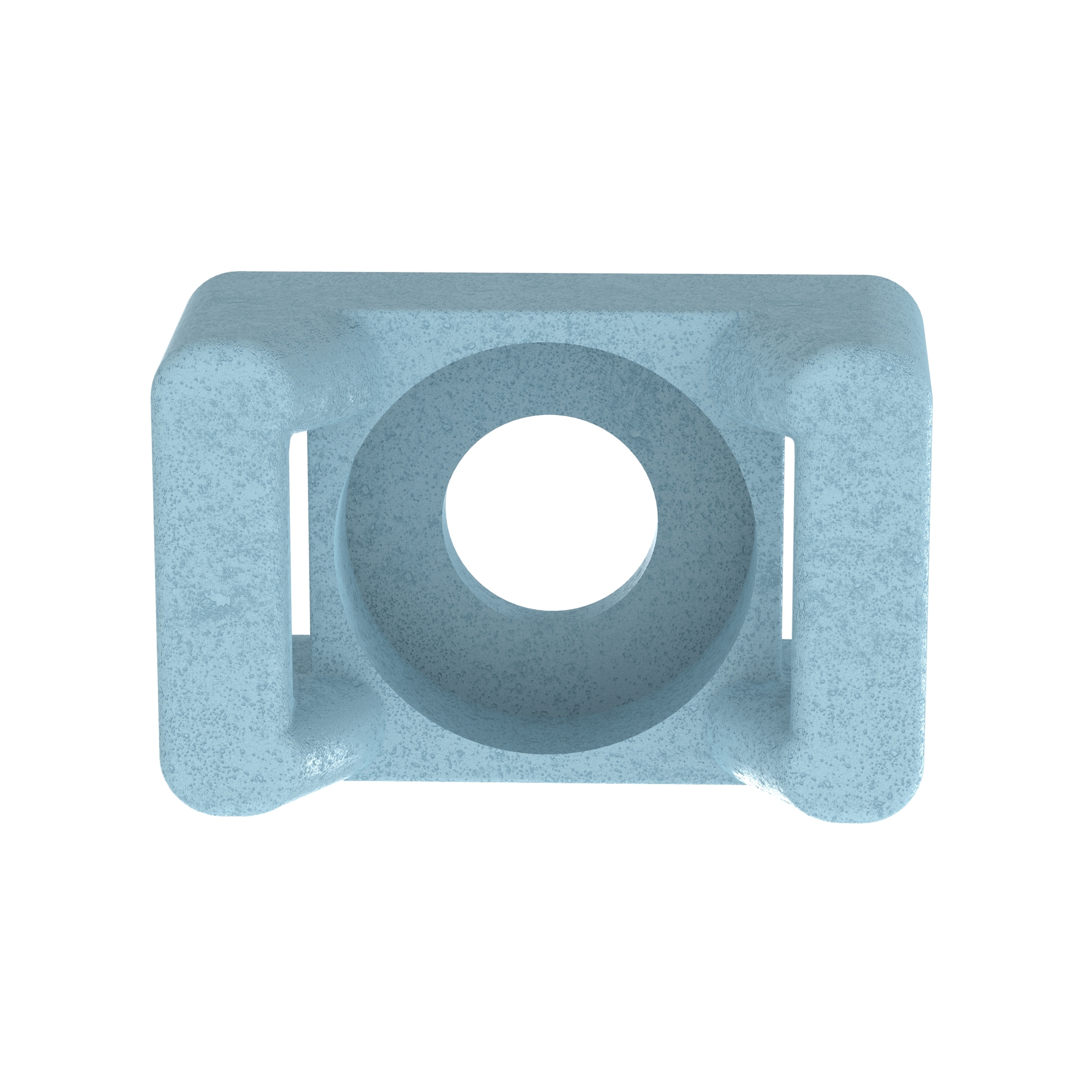 TM3S10-C86 Cable Tie Mount, Lt Blue, Met Det PA6.6, 0.87x0.62", #10 Screw, PK100