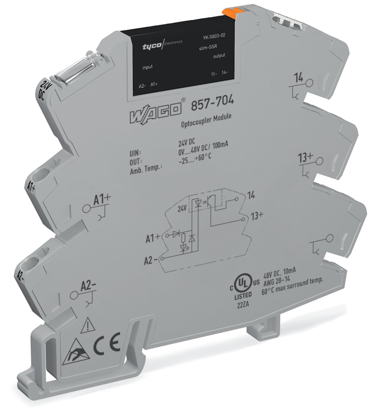 857-704 857 Solid-State Relay Module, 0.1 A, 300 V V Coil