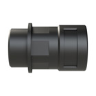 PMAFIX Straight Black Connector with Universal Safety Clip, Material - Polyamide 6, Thread Type - Metric, Thread Size -M25x1.5, Conduit Size NW - 17