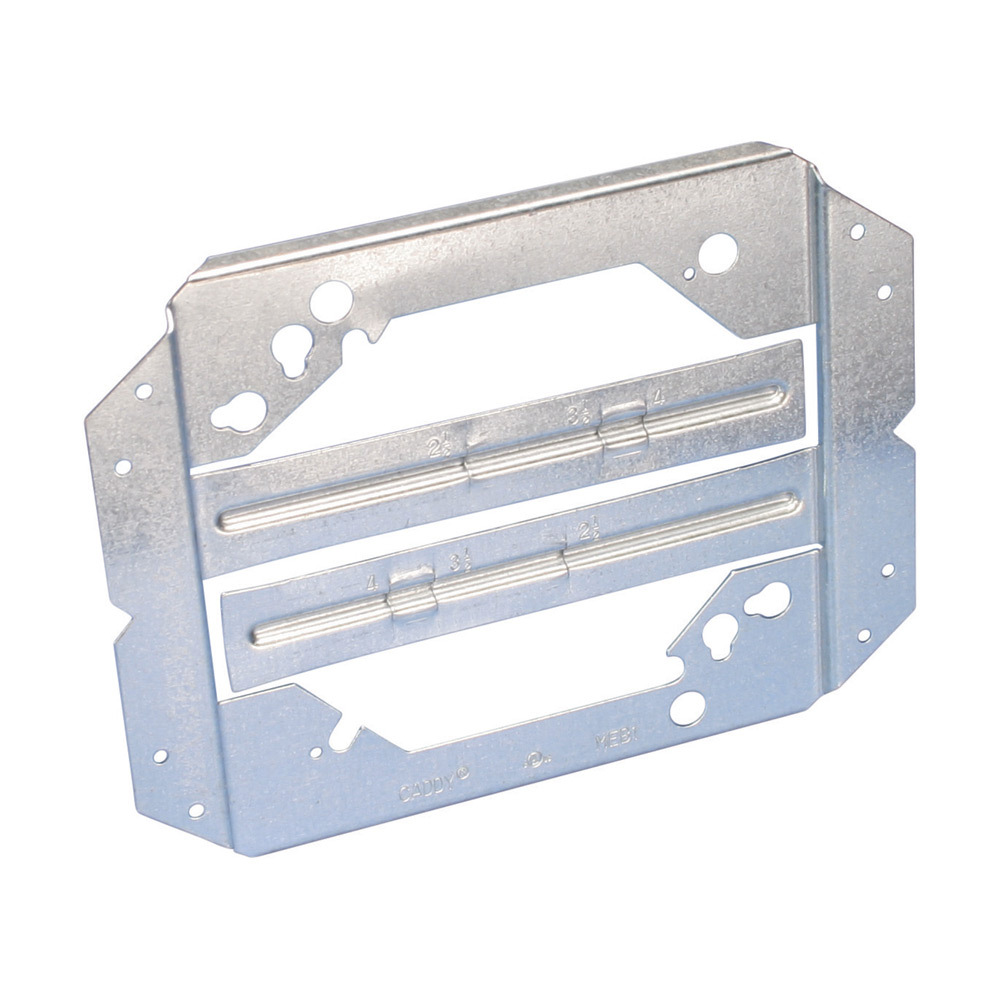 MEB1 Electrical Box Bracket With Far Side Support, Stud Mount, Steel, Pre-Galvanized