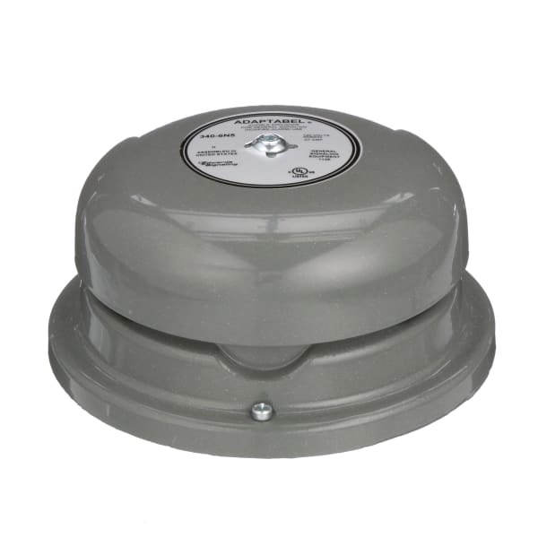 340-6N5 Vibrating Bell, 120 V AC, 0.07 A, 102/92 dB, Surface Mounting, Specifications Met: UL Listed, FM Approved, 6 in Gong