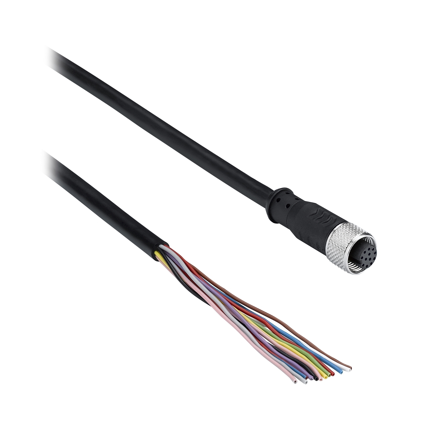 XZCP57V12L20 Pre-Wired Connector, 12-Pin Female End Style, M12, 65.62 ft L